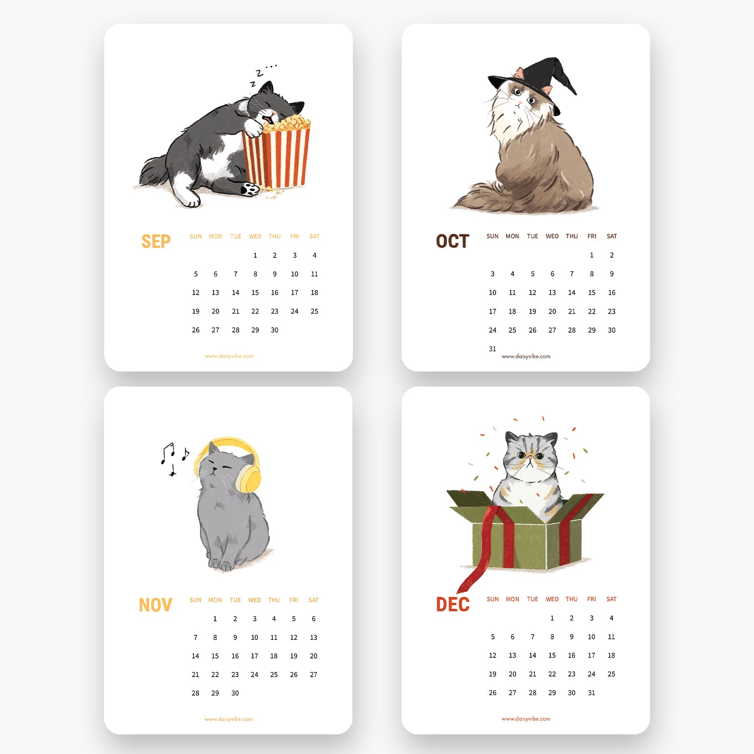 2027 CAT calendars