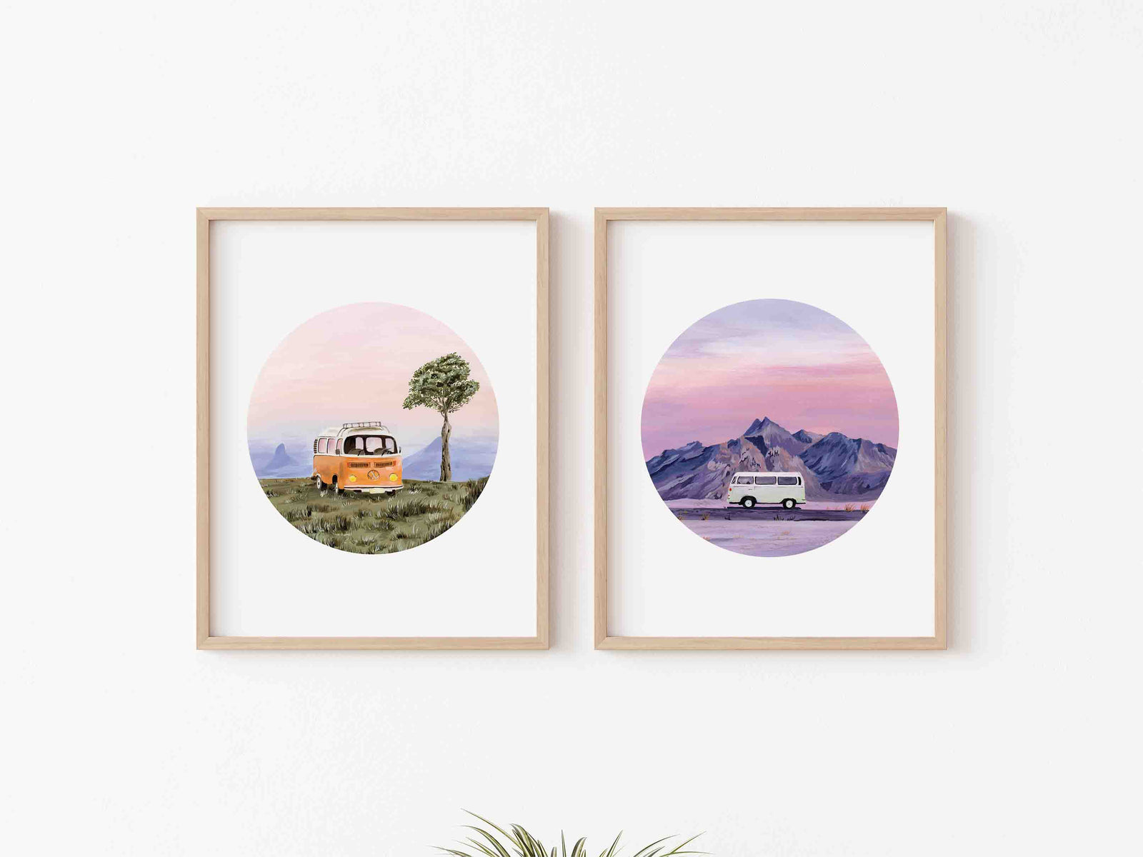 Green Volkswagen Van Art Print