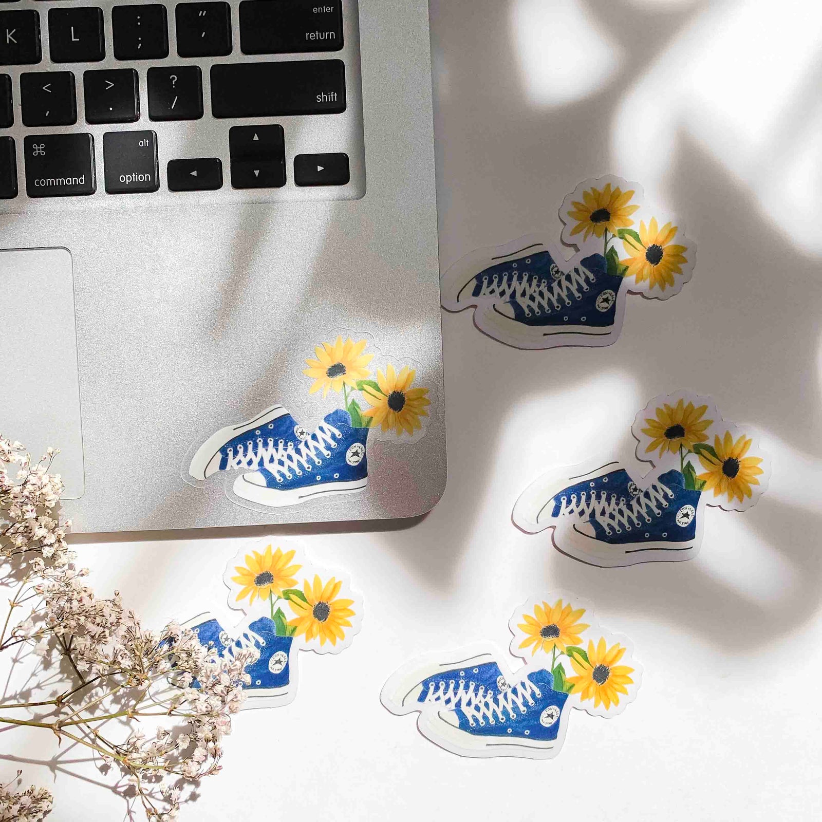CLEAR Sunflower Shoe Sticker