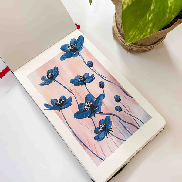 Blue Cosmos - Original Painting