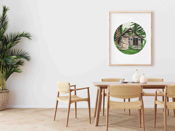 Cabin in the Woods Art Print