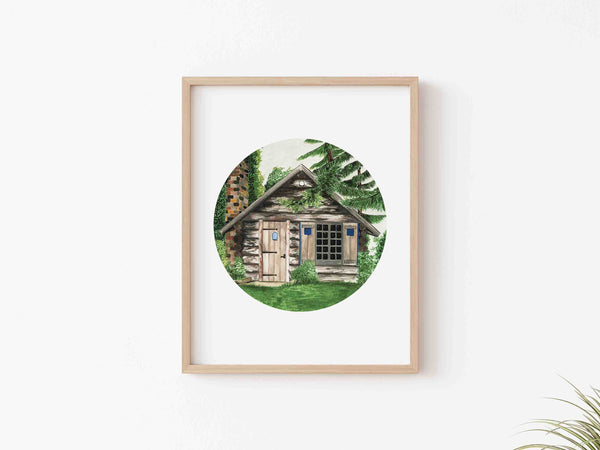 Cabin in the Woods Art Print