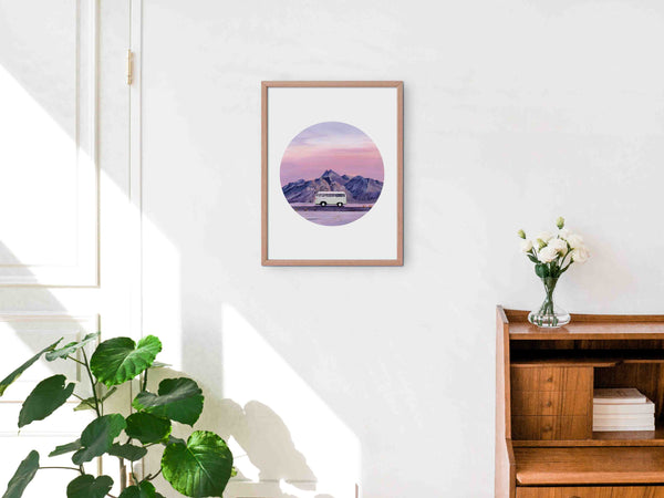 Green Volkswagen Van Art Print
