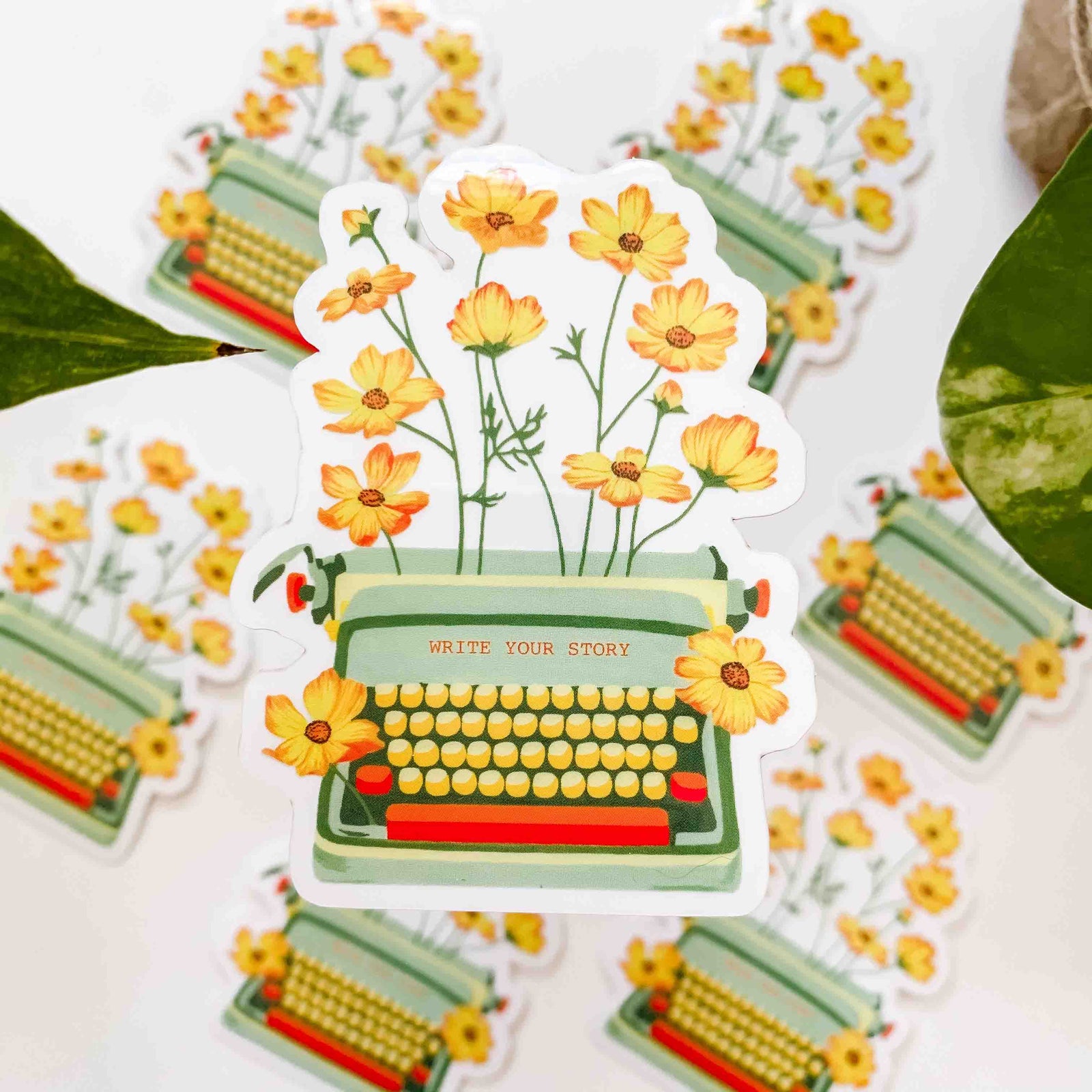 CLEAR Cosmos Typewriter Sticker