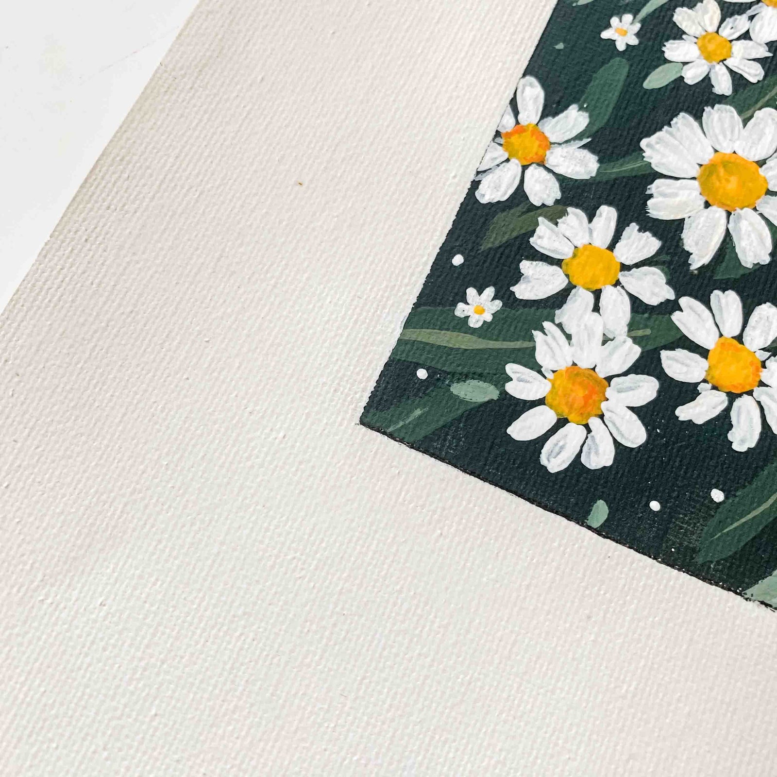 Daisy Original Painting on Canvas Pad