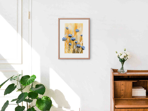 Abstract Wild Flowers Art Print