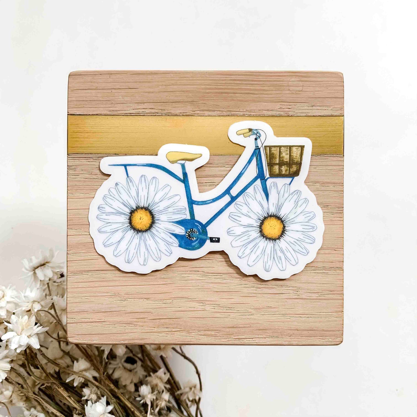 CLEAR Daisy Bike Sticker