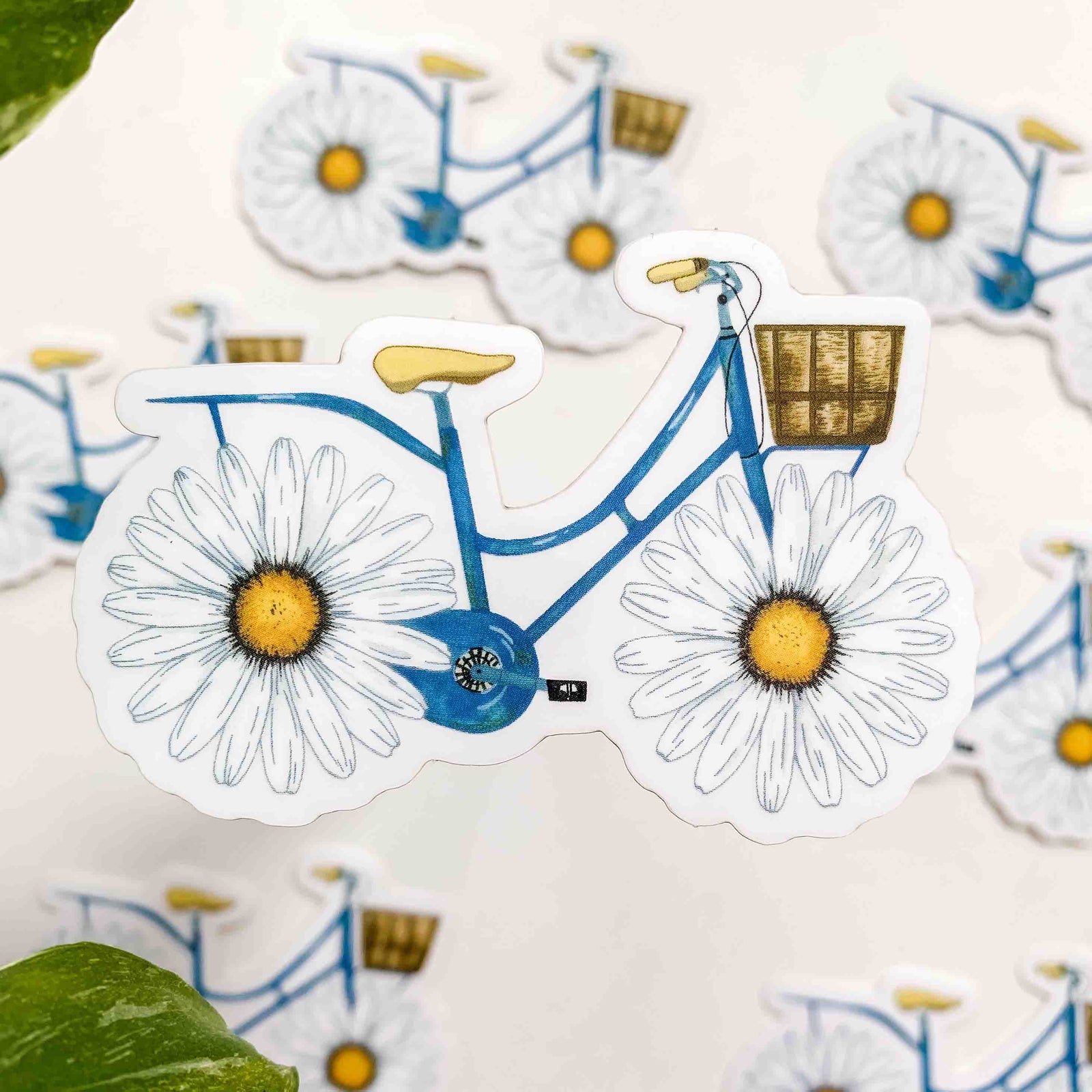 CLEAR Daisy Bike Sticker