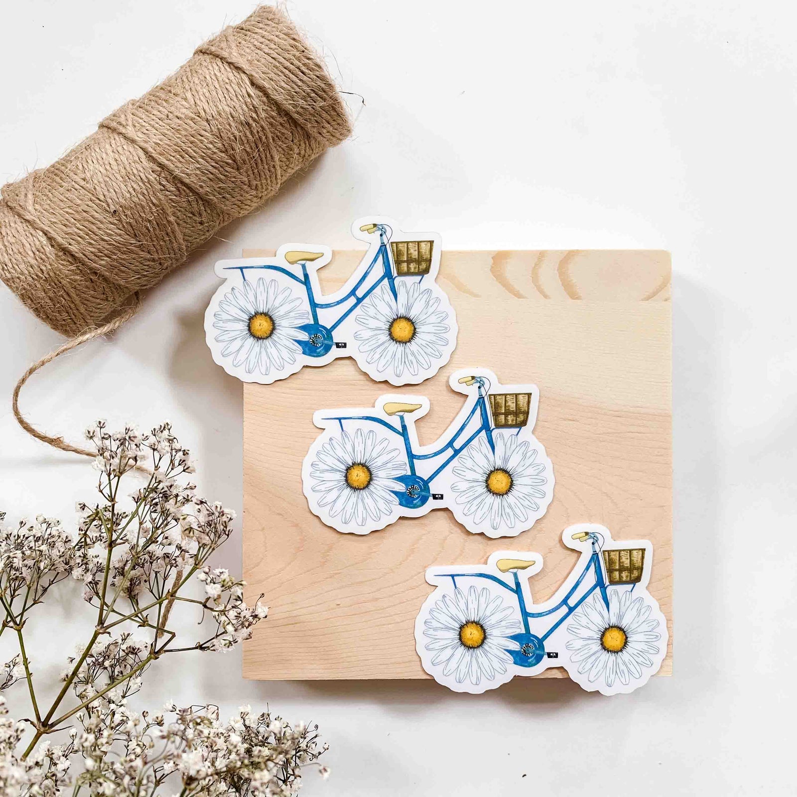 CLEAR Daisy Bike Sticker