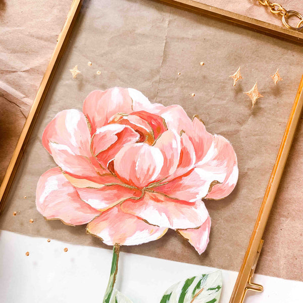 Rose Original Glass Painting