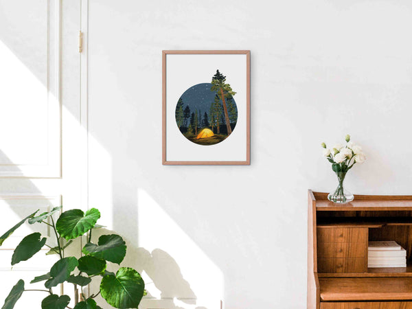 Camping in the Woods Art Print