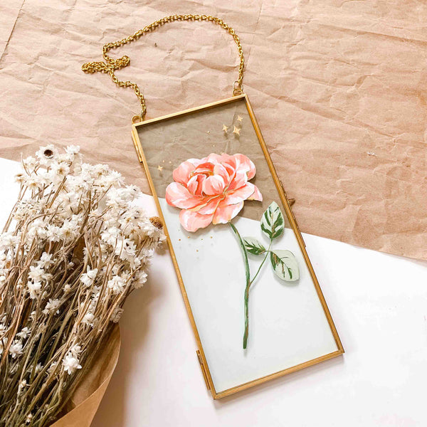 Rose Original Glass Painting
