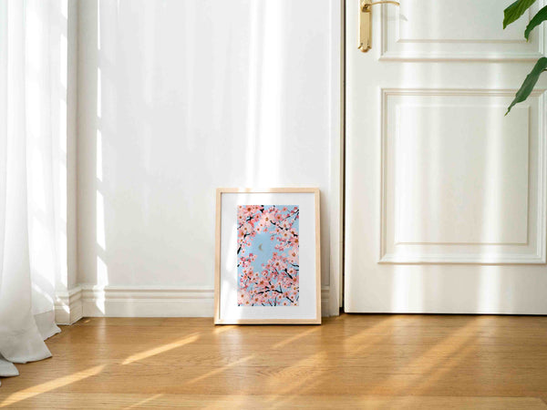 Sakura Under Silver Moon - Art Print