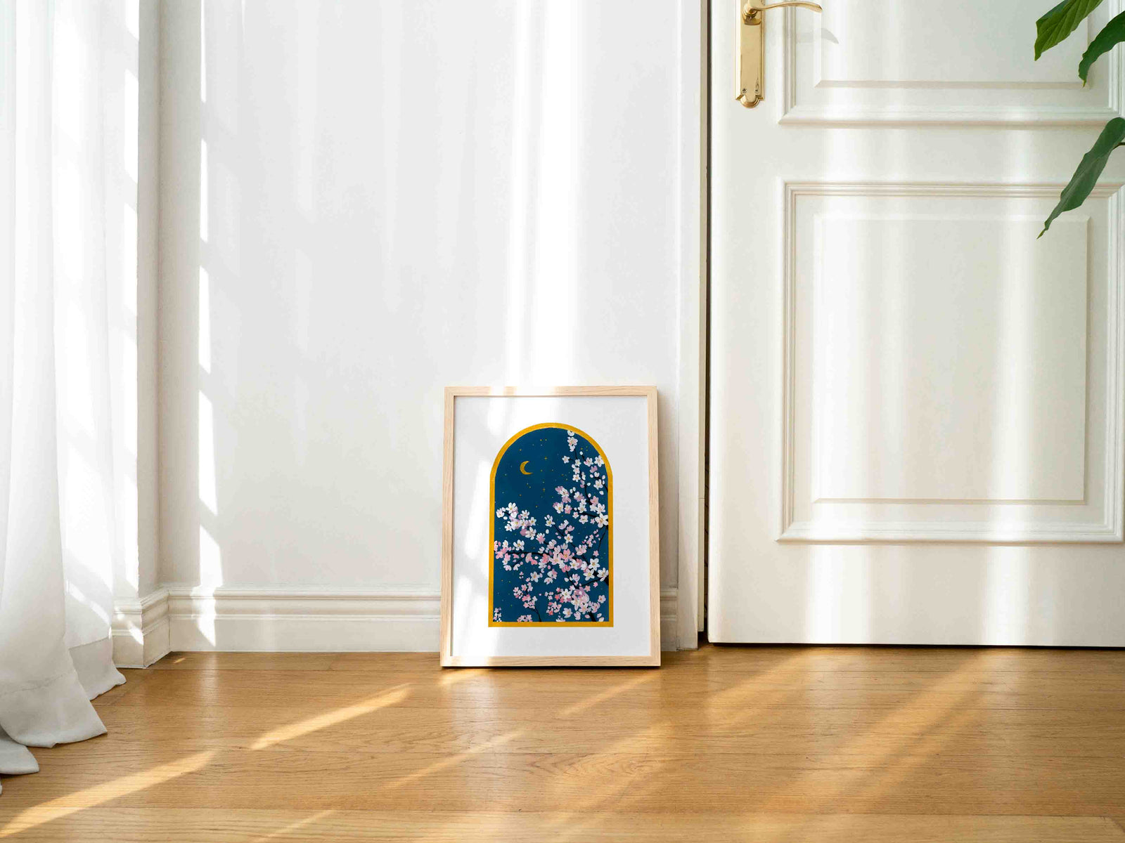 Cherry Blossoms Window Scene - Art Print
