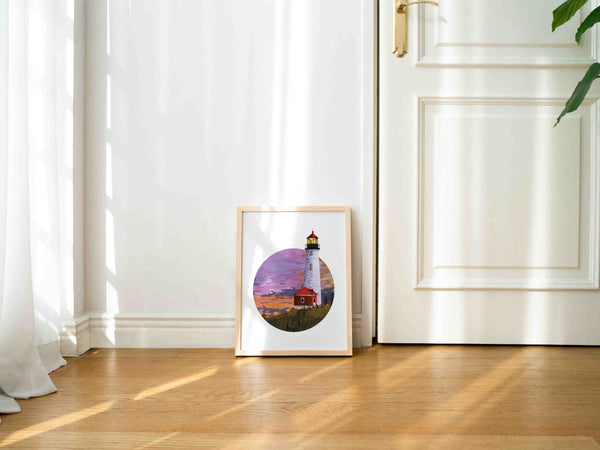 Lighthouse during Sunset Art Print