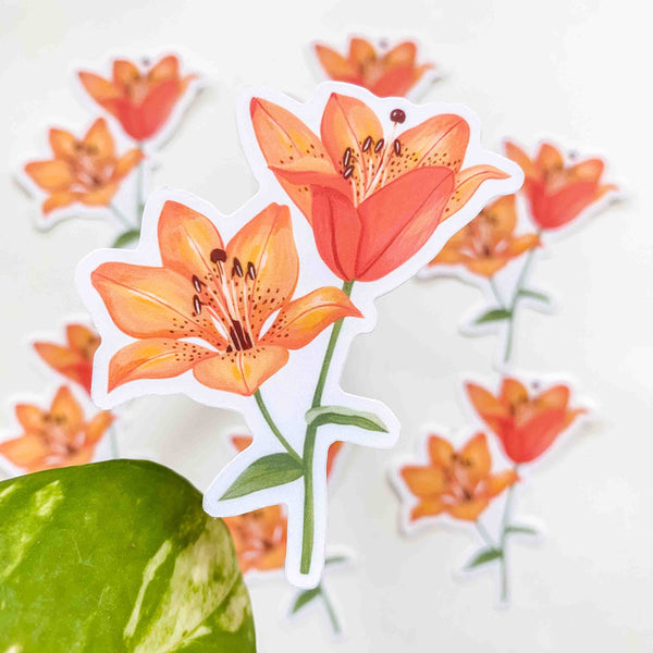 Tiger Lily Vinyl Sticker