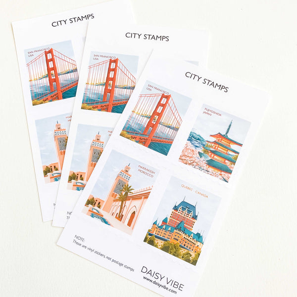 Travel-Vinyl Stamps