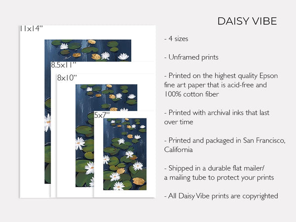 Shiny Water Lily Pads - Art Print