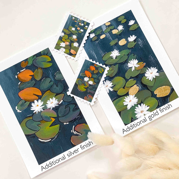 Shiny Water Lily Pads - Art Print