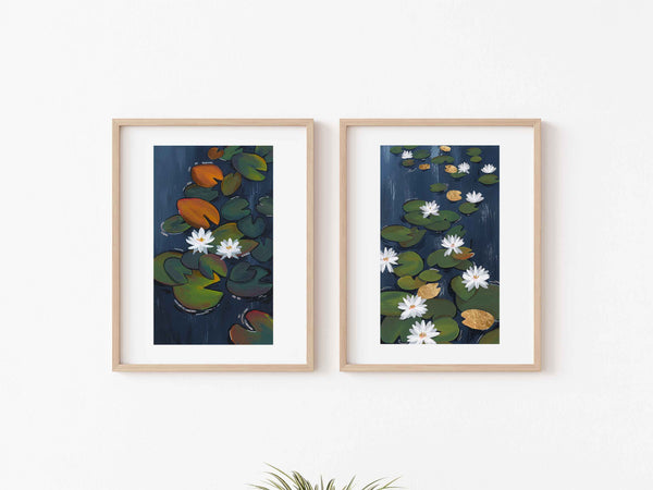 Shiny Water Lily Pads - Art Print
