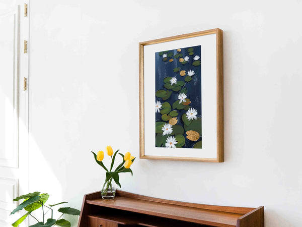 Shiny Water Lily Pads - Art Print