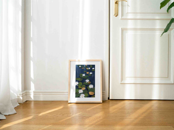 Shiny Water Lily Pads - Art Print