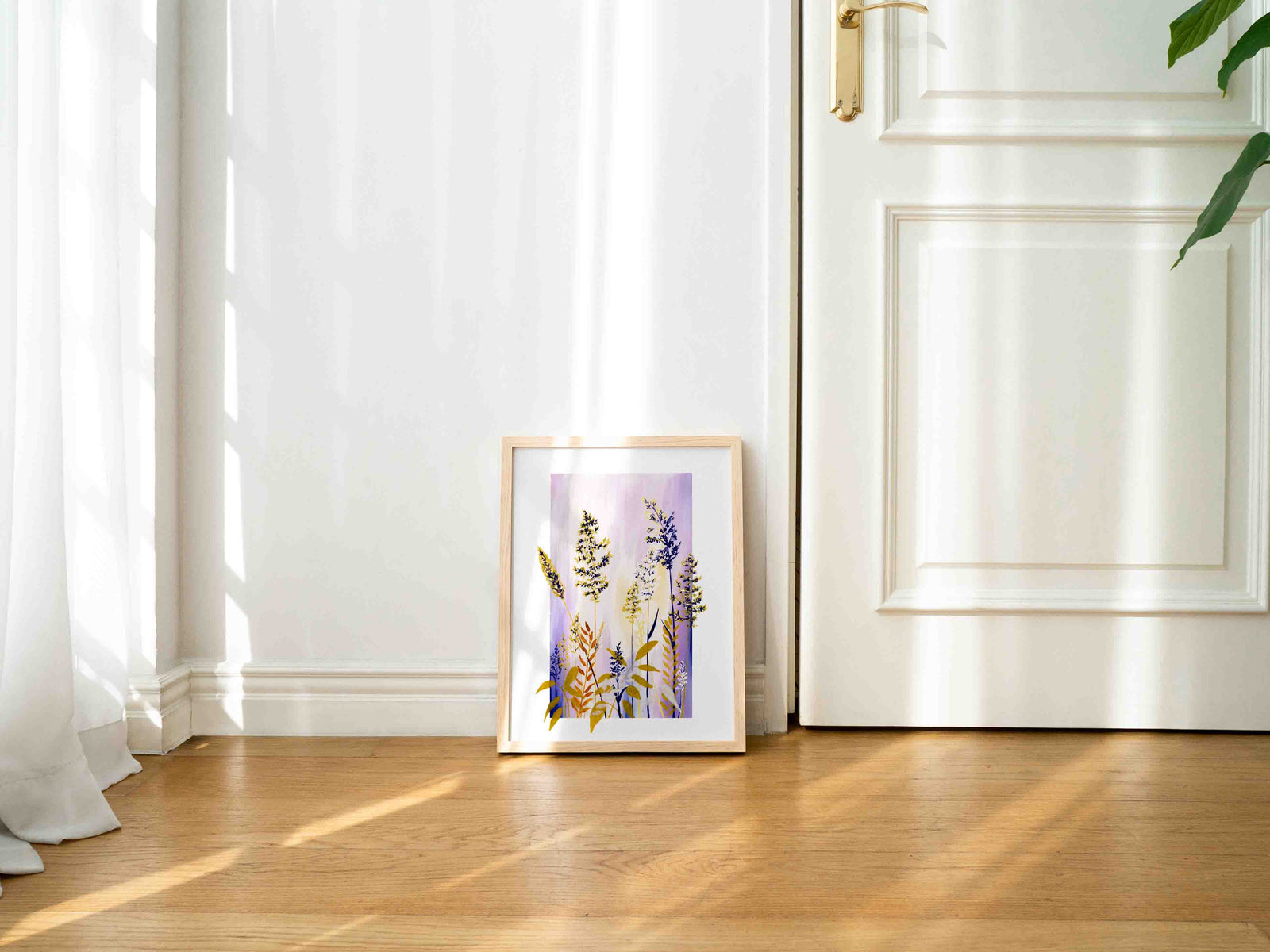 Golden Wild Flowers - Art Print