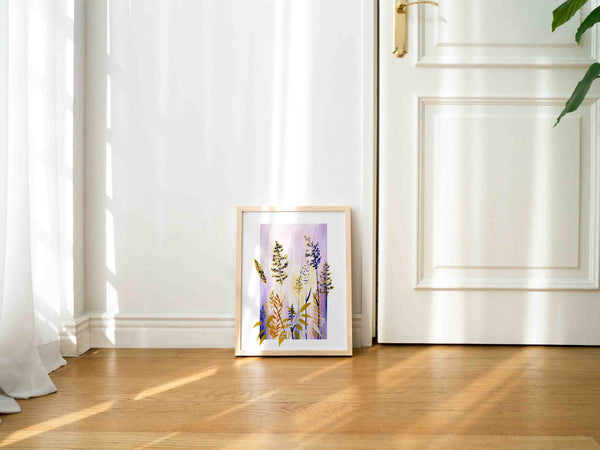 Golden Wild Flowers - Art Print