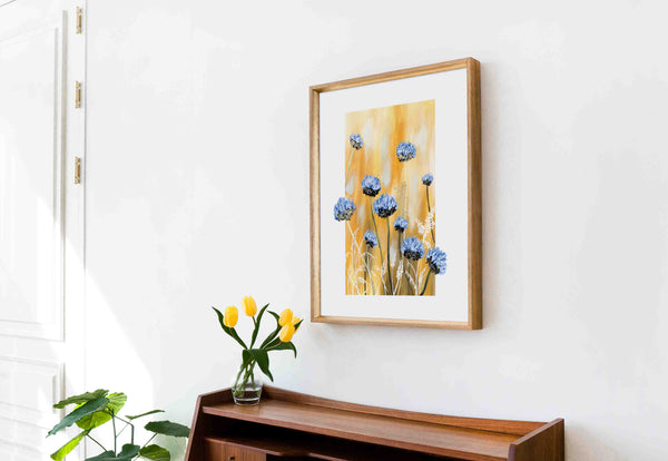 Abstract Wild Flowers Art Print