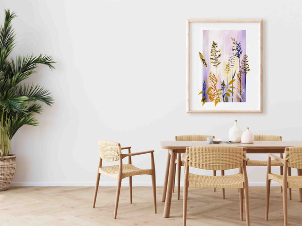 Golden Wild Flowers - Art Print