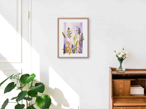 Golden Wild Flowers - Art Print