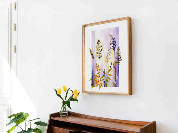 Golden Wild Flowers - Art Print