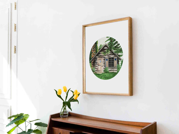 Cabin in the Woods Art Print