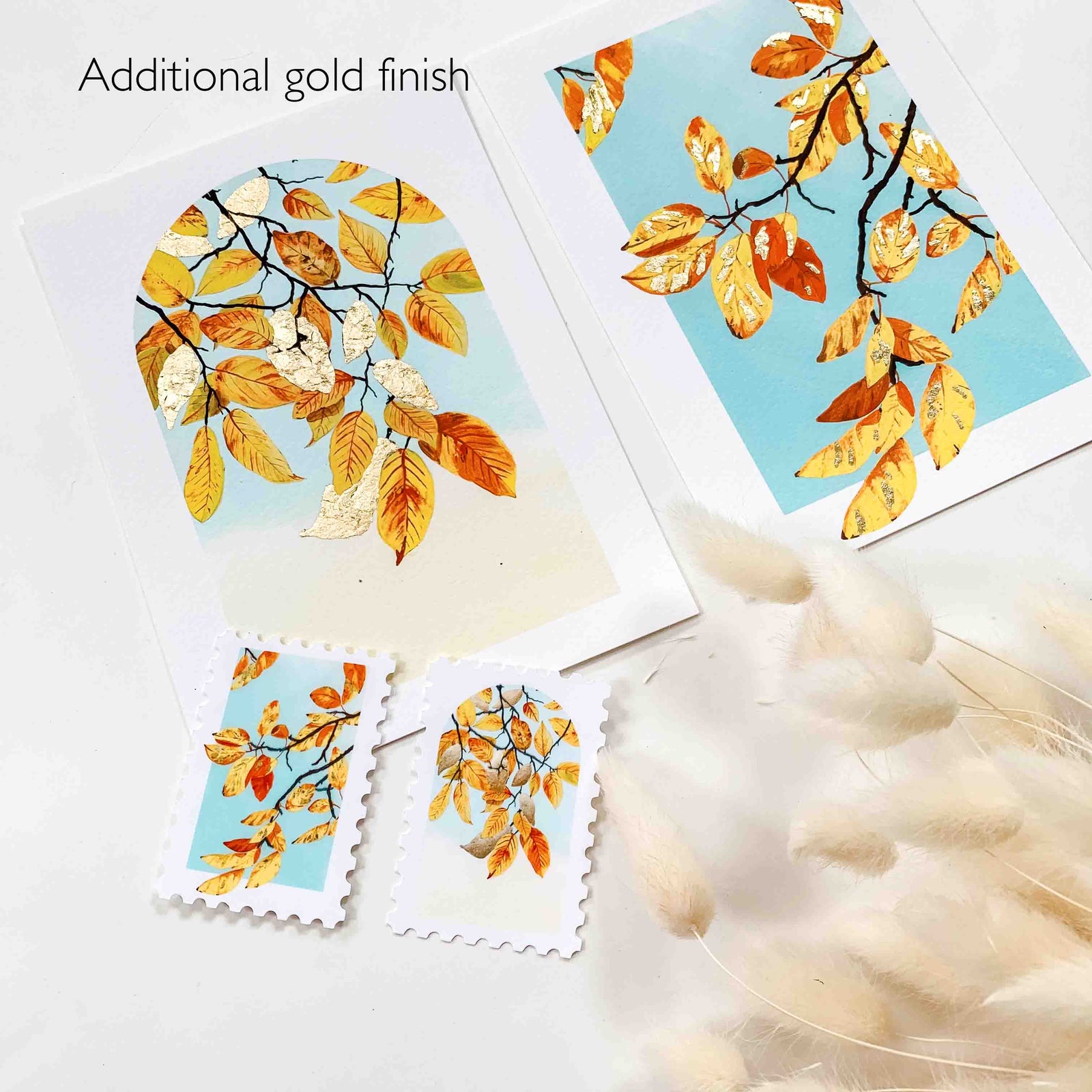 Golden Leaves - Art Print