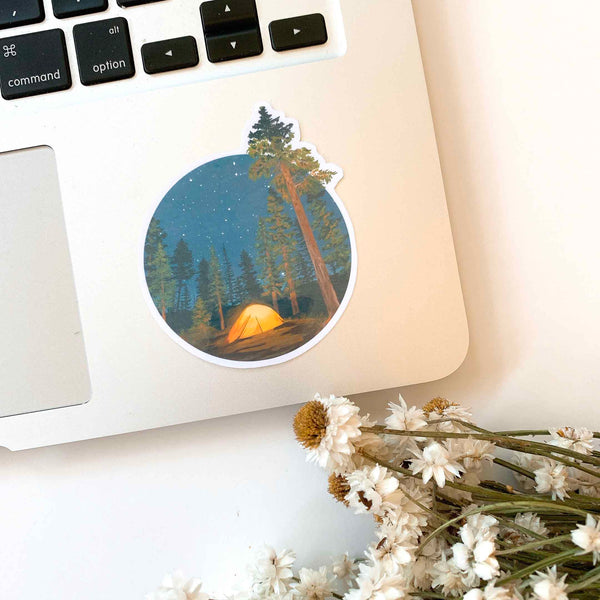 Camping in the Woods Sticker