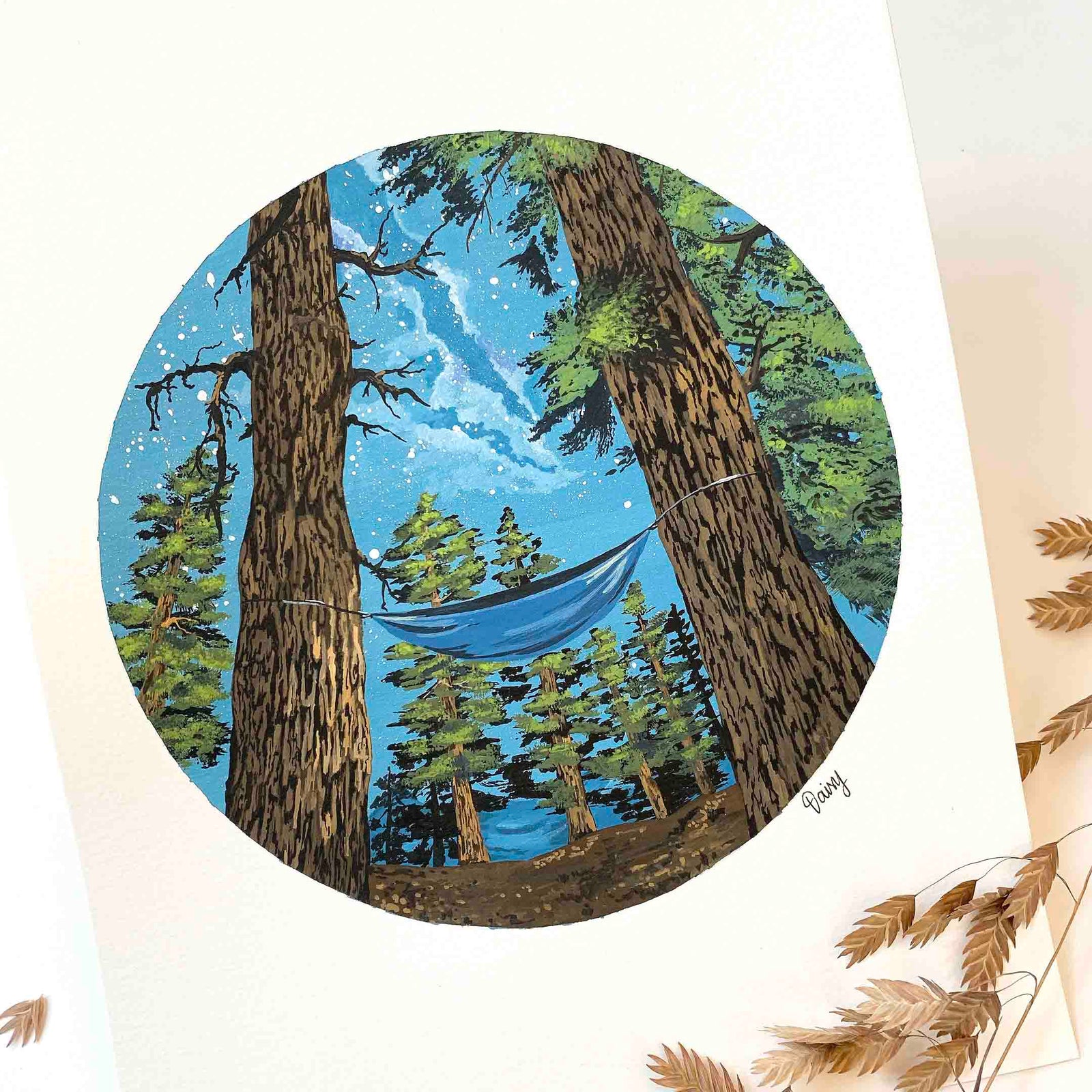 Hammock in the Woods Original Painting