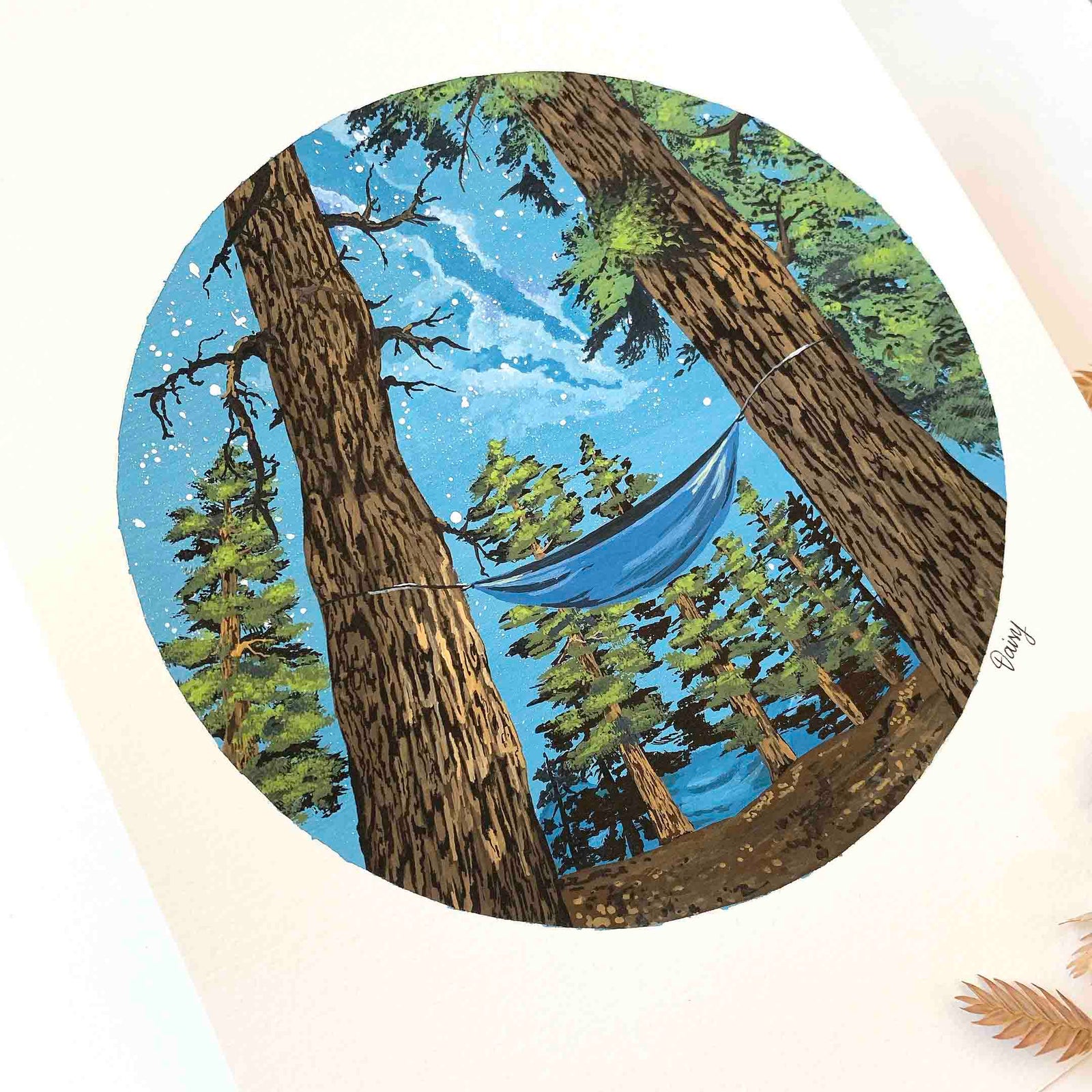 Hammock in the Woods Original Painting
