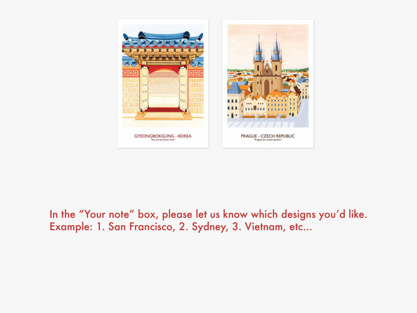 Travel Postcard Set