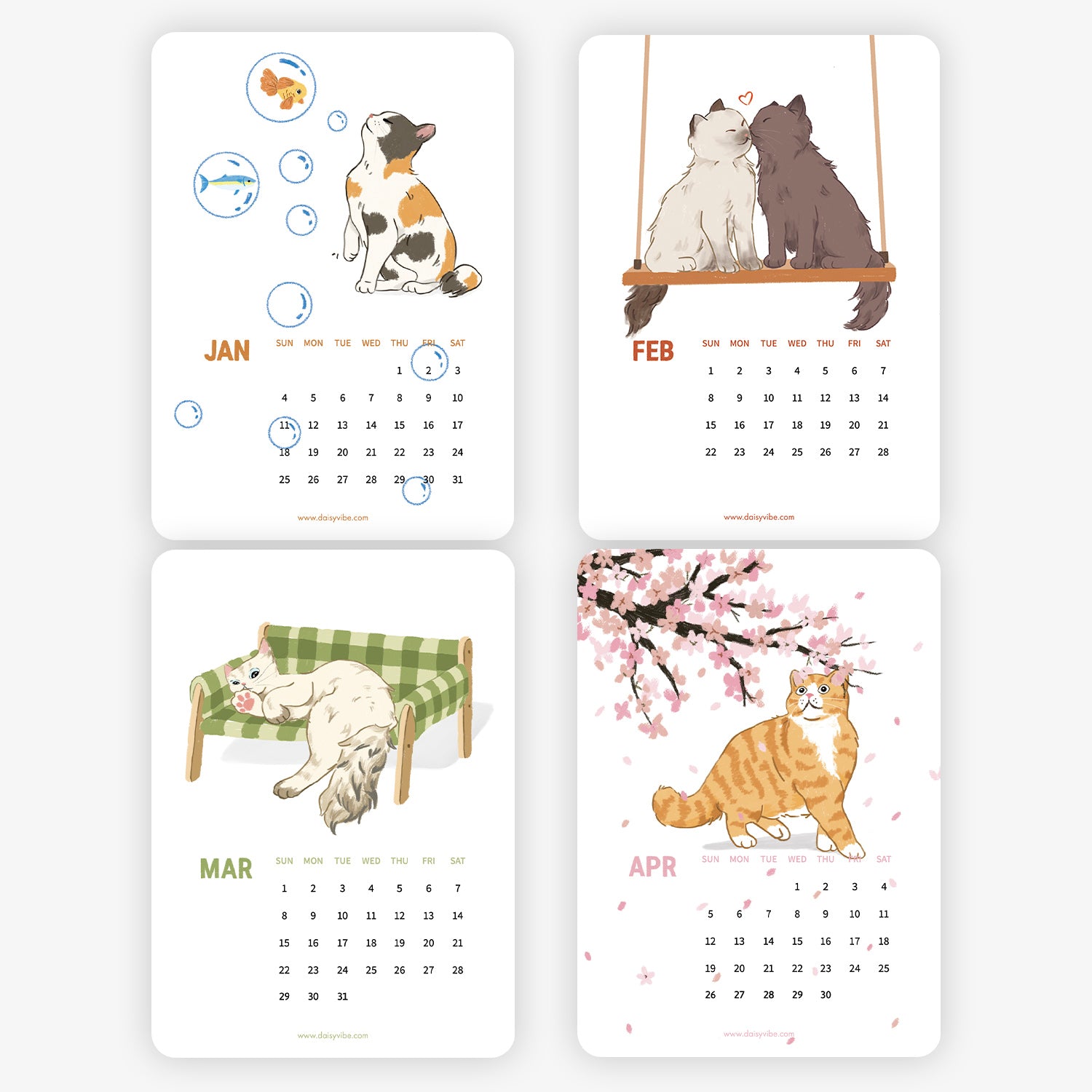 2026 CAT calendars