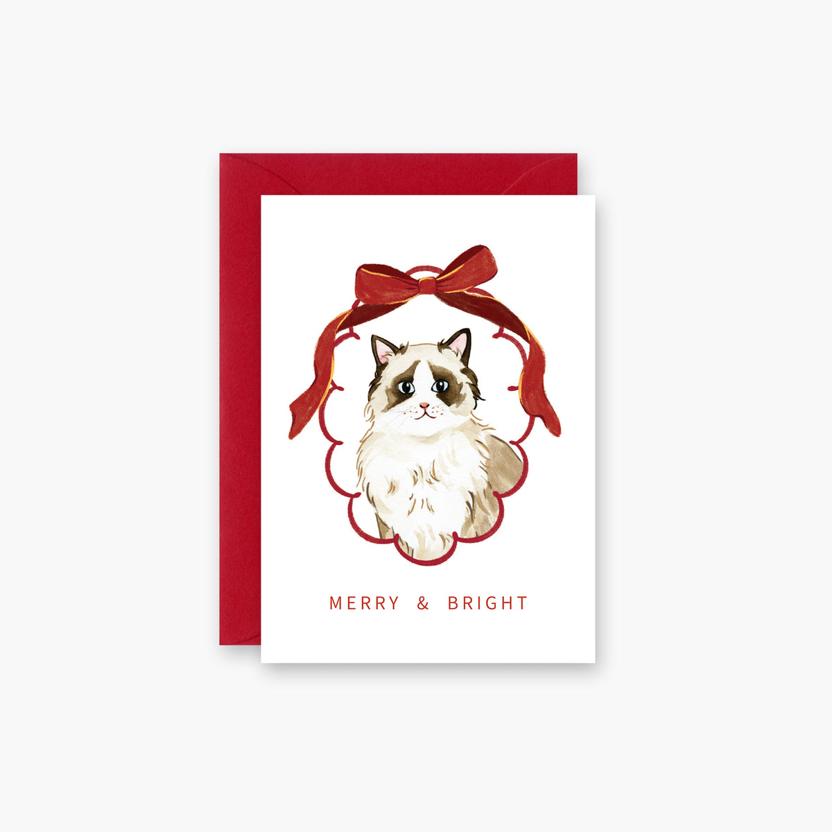 Merry & Bright Cat | Mini Card