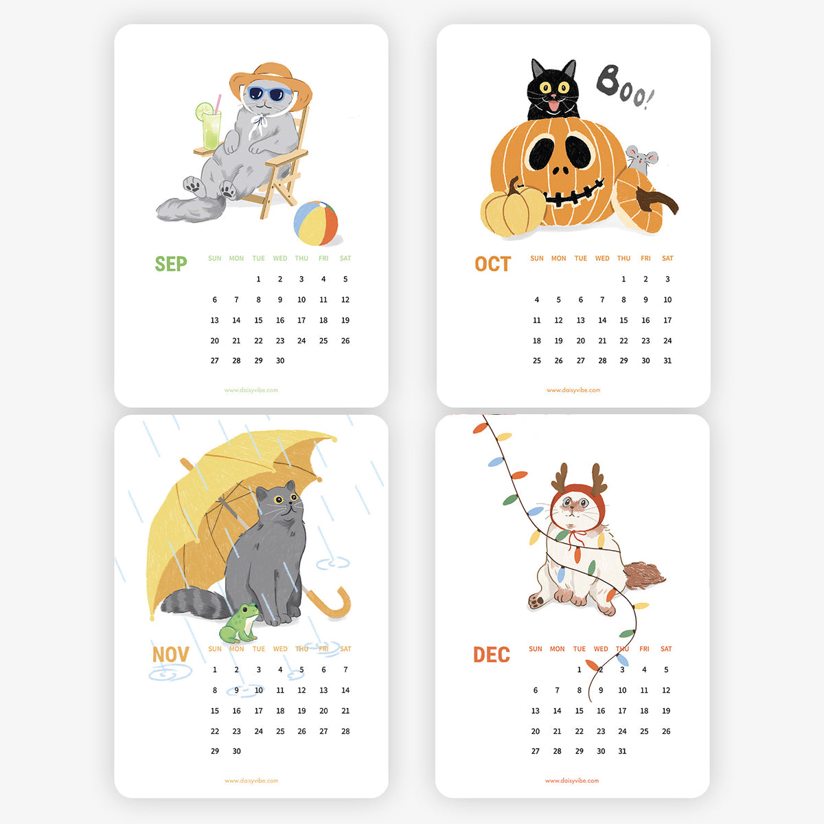 2026 CAT calendars
