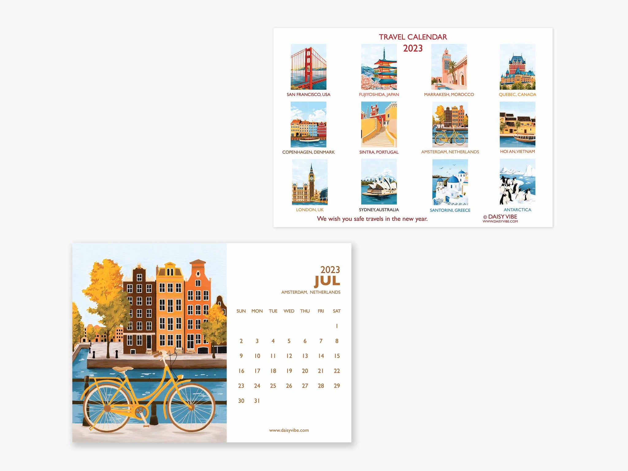 2023 Travel Desk Calendar