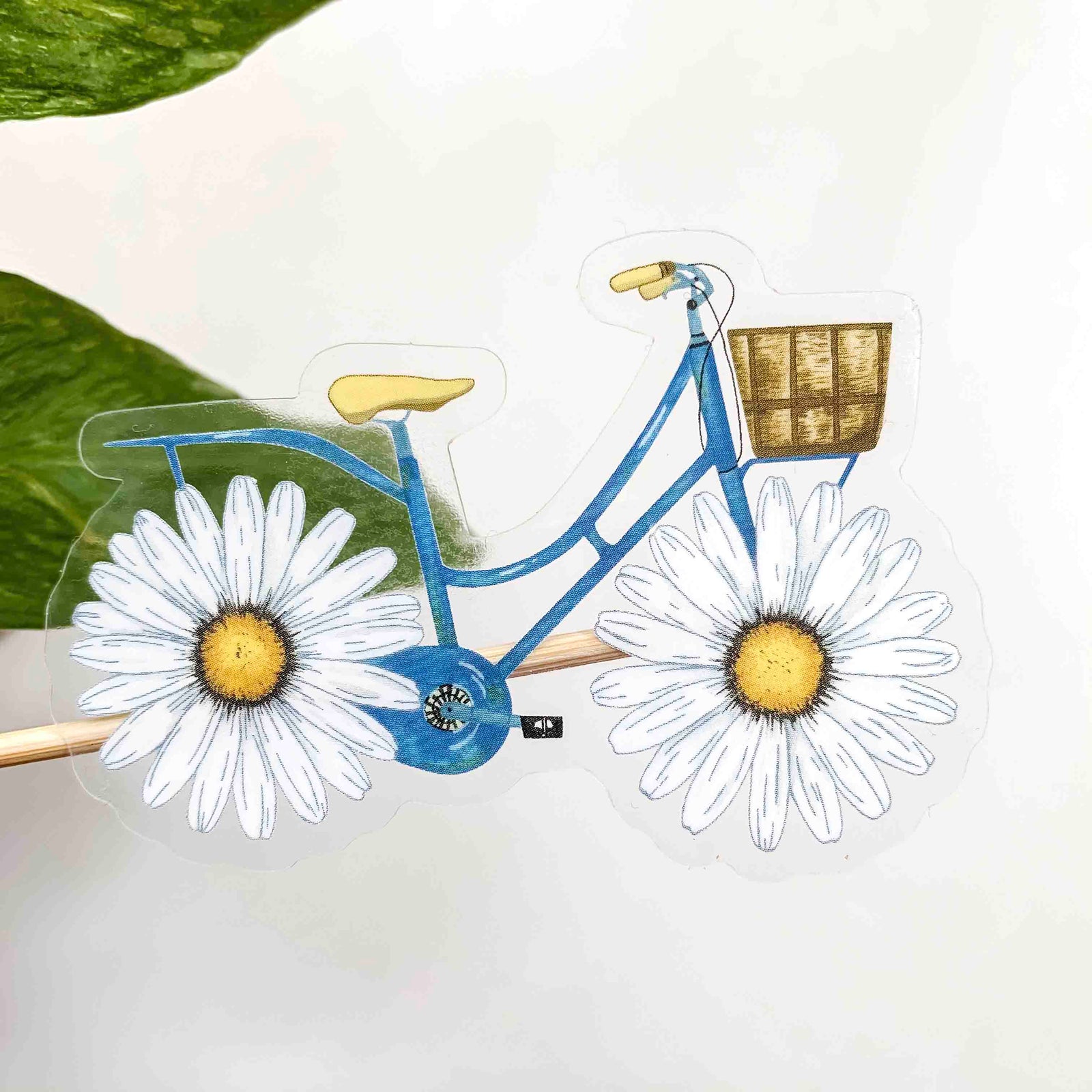 CLEAR Daisy Bike Sticker