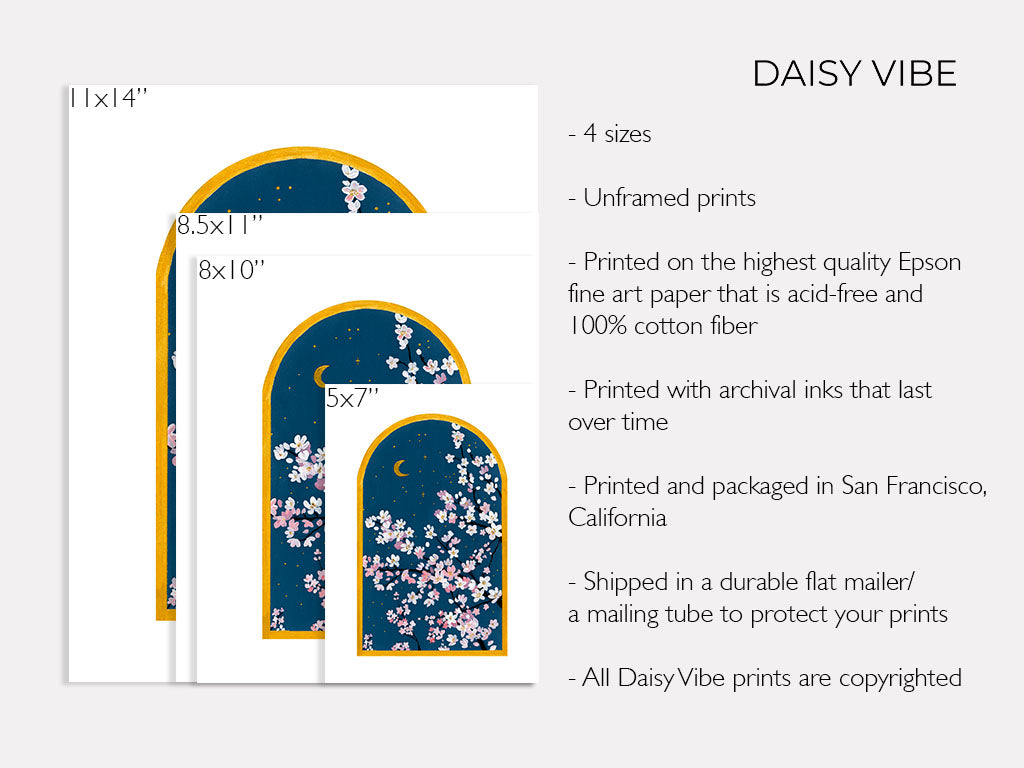 Cherry Blossoms Window Scene - Art Print