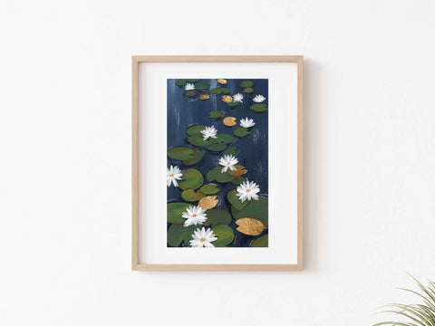 Shiny Water Lily Pads - Art Print