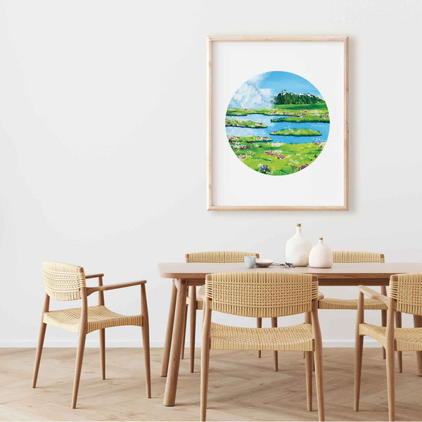 Animation Flower Fields Art Print