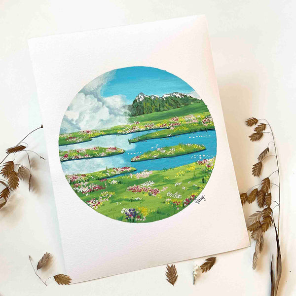 Animation Flower Field - Original Painting