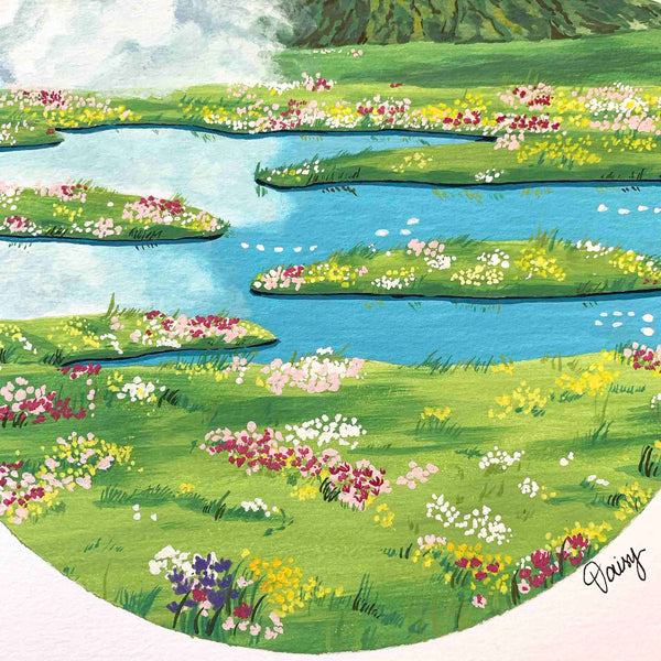 Animation Flower Field - Original Painting