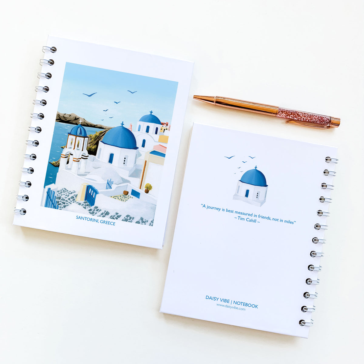 Santorini, Greece - Inspirational Notebook