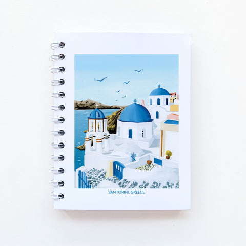 Santorini, Greece - Inspirational Notebook